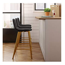 Sgabello da bar LF Fashion Creative Bar Chair Home Schienale Seggiolone girevole Sgabello alto per la colazione Ristorante Lift Sgabello Semplicità (Colore: Nero, Dimensioni: 75cm)