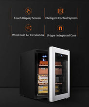 Armadio Idratante Sigaro Elettronico, Controllo Della Temperatura Intelligente, Rack Di Cigari Di Legno in Legno Di Cedro A 4 Strati, Touch Screen, Struttura Indipendente, 33L