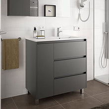Salgar Arenys Set Mobile da Bagno, Pannelli di truciolato, Grigio Opaco, Extra Grande