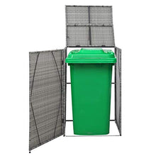 Oushome Copribidone Singolo Spazzatua Antracite 76x78x120 cm Polyrattan