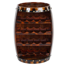 Portabottiglie da appoggio in Legno a Botte ， Portabottiglie da appoggio da 23 Bottiglie ， Organizzatore di stoccaggio a Botte in Legno Espositore per liquore al Bar della Cucina di casa