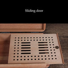 Guoda Umidificatore Sigari Humidor/Legno di Cedro Materiale/Portatile/umidità Costante/capacità Circa 25 Sigari/Dimensioni 27x20x8,5 Cm/Nero, Marrone (Color : Black)