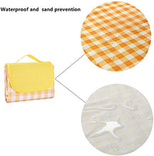 STKASE® Coperta da Picnic,Coperta Telo Picnic Impermeabile Grande Pieghevole Portable Tre Strati Picnic Stuoie per Spiaggia Campeggio Giardino, Cotone e PEVA,145 * 180CM