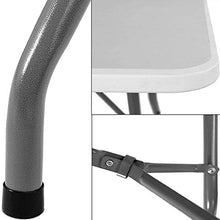 Tavolo da campeggio Tavolo da esterno per interni multiuso per campeggio Buffet mercato del matrimonio Picnic Kitchen Garden feste, 5ft / 1.52m Tabella portatile tavolo a portata di mano Tavolo pieghe