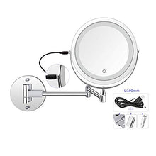 A Parete Vanity Specchi, LED 10X di Ingrandimento dello Specchio di Trucco Bagno Montaggio A Parete Specchio Ruotabile di 360 ° Specchio