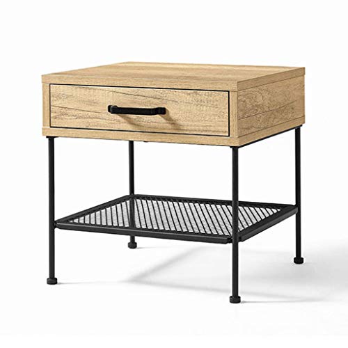 Arredamento Comò e cassettiere Tavolo in Legno Massiccio Comodino tavolino Comodino cassettiera (Color : Brown, Size : 45 * 42 * 45cm)