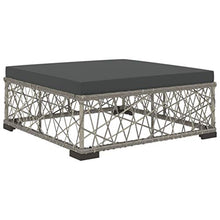 vidaXL Set Divani da Giardino 6 pz con Cuscini Foderati Lavabili Modulare Leggero Elegante Arredi da Esterno in Polyrattan Grigio Telaio in Acciaio