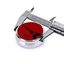 Scatola rotonda per medicina portatile, mini portapillole in metallo, dispenser per pillole tascabili, borsa regalo, Torre Eiffel, Parigi rosso