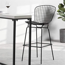 GYPPG Sgabelli Bar Moderni in Metallo con Schienale Sgabello Bar per Cucina Sedia Pranzo in Ferro Altezza Seduta 83 cm Cuscino in Ecopelle Sedia Ufficio