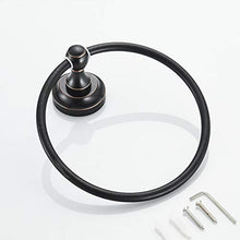 BigBig Home - Portasciugamani da Parete Realizzato in Ottone, con Finitura in Bronzo lucidato a Olio, per Vari Usi in WC e Cucina Towel Ring