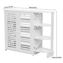 EBTOOLS Scarpiera da ingresso, Mobiletto ingresso, Cassettiera camera da letto,Armadietto bagno terra di Legno comodini camera da letto Multiuso,per Salotto e Cucina 94 * 76 * 31 cm Bianco
