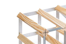 RTA - Porta Bottiglie in Acciaio galvanizzato e Legno di Pino Naturale, Pre-assemblato, per 9 Bottiglie