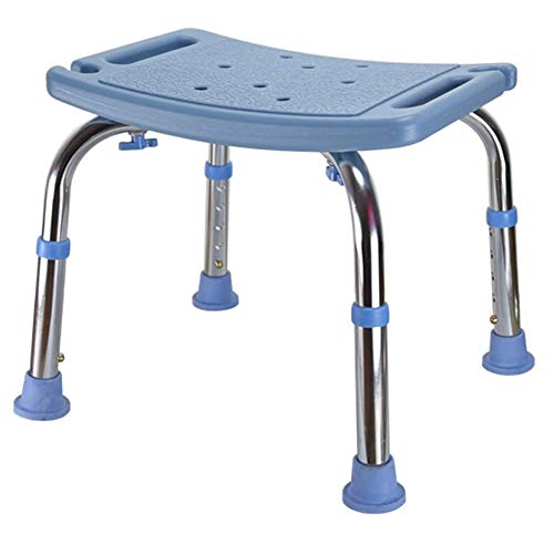 SETSCZY Sgabelli da Bagno, Sedia da Doccia Regolabile/Sgabello da Bagno con Gambe in Alluminio durevoli/con Protezione antimicrobica,Blu