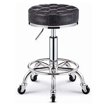 LGH Sedia con Sgabello da Massaggio su Ruote per Salone di Bellezza, Cucina, Ufficio in casa, Sgabello Girevole Alto Regolabile-B||Height Adjustable 44-60cm