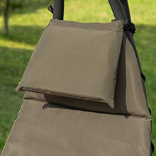 SoBuy Dondolo da Giardino e casa Lettino Prendisole in Metallo con Tettuccio a Foglia e Cuscino Incluso Max Portata 150 kg (OGS39-BR)