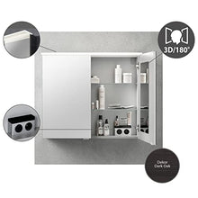 Fackelmann B.Perfect, set di mobili da bagno da 3 pezzi, con mobiletto sottolavello, lavabo in ceramica, 80 cm e armadietto a specchio a LED