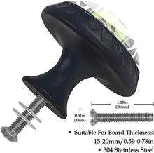 Testa di pelle di mucca bianca nera Pomelli per Porta Set di 4 Pomelli per Mobili Manopole per Cassetti Cucina Armadio Vetro