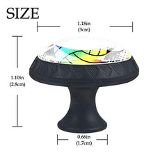 Calcio arcobaleno 4 PCS Pomelli per Porta, Pomolo per Mobile, Pomelli per Mobili con Viti, Maniglia per Armadietto, Pomelli per Porta, Pomelli per Cassetti per Porta, Armadio, Cassetto e Credenza