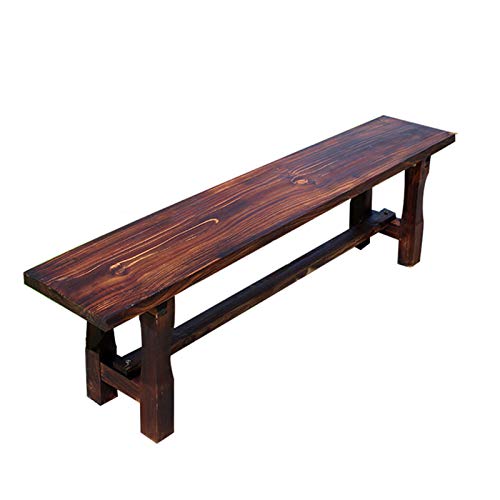 Panchina Anticorrosivo In Legno Massello, Banco Di Terrazza In Legno Lungo A Stecche, Panca Scarpa Mobili Da Balcone Decorativi Esterni, Panchina Per Il Tempo Libero Tripla Processo Di Carbonizzazio