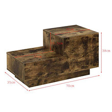 [en.casa] Comodino da Notte a 2 Cassetti 38 x 70 x 35 cm Cassettiera e Portaoggetti Mobile da Divano/Letto Posizione a Destra - Effetto Noce