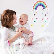 Dan&Dre Campanelli a Vento per Lettino da Appendere, campanelli a Vento mobili per Neonati Campanelli a Vento appesi Nuvole Gocce di Pioggia Nappe Arcobaleno Campanelli eolici per Neonati