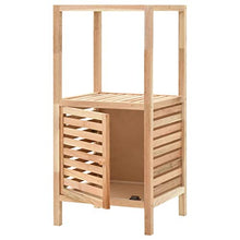 FAMIROSA Armadietto da Bagno in Legno Massello di Noce 39,5x35,5x86 cm