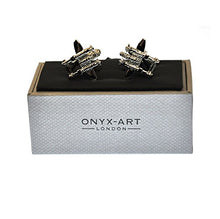 Onyx-Art Cufflinks - Twin Bodied Aeroplane