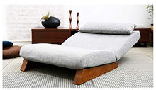 HongTeng Divani Lettino Pigro Extra Largo Divano Pigro Singolo Pieghevole for Sedia a rotelle Camera da Letto con pisolino for Letto Pieghevole Poltrona reclinabile 58 × 112 cm (Color : Light Gray)