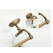 BNyszwj Mensola Bagno Tutta in Ottone Retro a Muro Staffa in Vetro Mensola portasciugamani