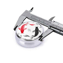 Koi Yume - Contenitore rotondo per pillole, 3 scomparti, in metallo, per medicina e vitamine, per viaggi all'aperto