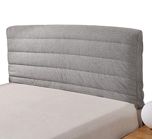 HDGZ Anti-collisione Cuscino Copertura per Testiera per Letto Fodera Elastica Protezione per Decorazione Camera da Letto, Copertura Antipolvere (Color : Gray, Size : 210 * 60cm)