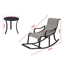 AAGYJ Poltrona Zero Gravity con tavolino da caffè, Sdraio e Sedia a Dondolo, sedie da Giardino, Sdraio, sedie da Patio reclinabili per Esterni/Interni, Cortile, Ponte, Portico