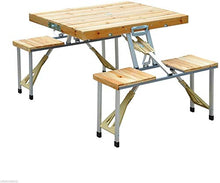 CASTOR Tavolo da Picnic all'aperto Tavolo Pieghevole Pranzo in Legno Picnic Set Set Set Set Pieghevole Junior Outdoor BBQ Party Table