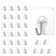 30Pezzi Ganci Adesivi,Trasparenti Gancio Autoadesivo Gancio Adesivo Bagno Ganci Portasciugamani Ganci da Parete per Bagno Cucina per Appendere Asciugamani,Vestiti,Chiavi,Cappelli etc(10kg Max)
