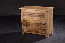 SIT-Möbel 2501-01 - Armadietto pensile Frigo, 70 x 30 x 60 cm, in Legno di Mango Massiccio, con Maniglie da Frigorifero, laccatura Naturale