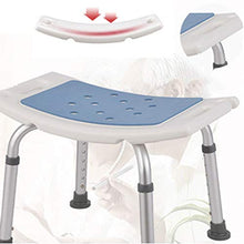 Sgabello da Bagno Antiscivolo, Sgabello da Doccia A Forma di U in Gomma Antiscivolo in Lega di Alluminio Sedia da Vasca Adatta for Anziani Blu, Sedile da Doccia Sgabello Vasca da Bagno