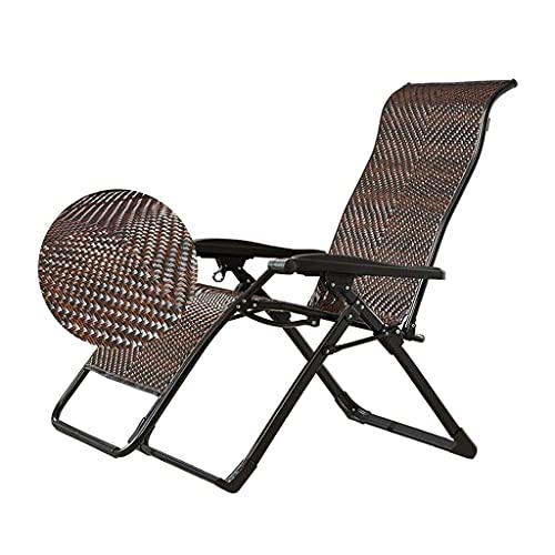 Sywlwxkq Sedie Zero Gravity, Sedie Pieghevoli reclinabili, Sedia in Vimini, Sedie a Sdraio, Sedie a Sdraio, Lettino Prendisole, Super Larghezza 52 CM, Giardino Patio sulla Spiaggia Campeggi