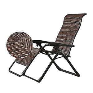 Sywlwxkq Sedie Zero Gravity, Sedie Pieghevoli reclinabili, Sedia in Vimini, Sedie a Sdraio, Sedie a Sdraio, Lettino Prendisole, Super Larghezza 52 CM, Giardino Patio sulla Spiaggia Campeggi