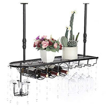 Kiter - Portabottiglie per vino, stile europeo, da appendere, in ferro battuto, stile retrò, per vino, stile retrò, 60 cm