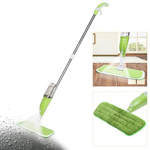 WAMSY Mop Spray Mop per Acqua Microfibra 360 Gradi Ruota Mop Pulizia della Casa Protezione per Pavimenti in Legno Acqua Spray Squeezee Mop 350Ml