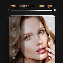 LOVEHOUGE Specchio Cosmetico,Specchio per Il Trucco con 16 Luci A LED,Specchio Cosmetico Illuminato,Oscuramento Continuo,Rotazione di 180 Gradi