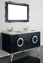 DF-5A Lavabo doppio lavabo design di lusso vanità di marmo 150x85x53 nuovo nero
