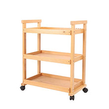 Yamyannie-Home Carrello portautensili Multifunzione a 3 Piani Carrello portautensili Multifunzione a scaffali Pesanti Carrello elevatore a scaffali di Burlywood Carrelli di stoccaggio