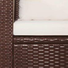 Tidyard Set Salottino a 4 Posti in PE Rattan, Divano con Cuscini e Tavolino, 120 x 67 x 67 cm, Marrone