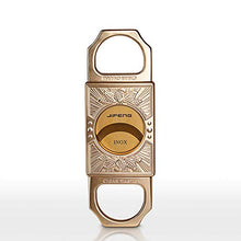 AUEDC Acciaio Inossidabile Cigar Cutter, Portatile Colorful Krupp Stainless Doppia Lama, Sigaro ghigliottina Gift Box Precise Perfect Cut miglior Regalo per familiari e Amici,d'oro