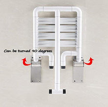 GYCS Sgabello da Bagno Bianco/Sedile Pieghevole Antiscivolo in Acciaio Inossidabile 304 / Sgabello da Parete per Doccia/Bagno per Anziani disabili Donne Incinte Sedia da Bagno Sgabello da Bag