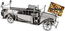 Brubaker portabottiglie con Vigili del Fuoco Auto Camion dei Vigili del Fuoco Oggetto Decorativo Metallo Supporto con Biglietto d' Auguri per Bottiglie di Vino Regalo