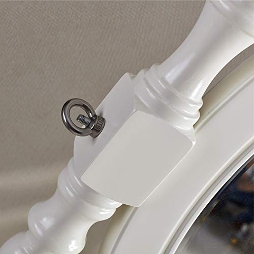 Sgabello Imbottito,3 Cassetti,Moderno Toeletta Tavolo Cosmetici Scrivania Per Camera Da Letto Ragazze Donne,Bianco Arte Del Legno Tavolo Da Trucco Con Specchio Ovale-Bianco 80x45x155cm(31x18x61inch)