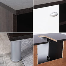 RICOO WM100-EB-W Mobile Bagno 60x54x32cm Mobiletto sotto-lavabo Armadio salvaspazio Arredamento Copricolonna Legno Rovere Marrone Porta Bianca