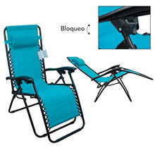 Arcoiris Lettino pieghevole arcobaleno, sedie a dondolo da giardino per esterno con imbottitura per la testa regolabile, ergonomico, 165x65x110 cm (Pack 2, Azul)